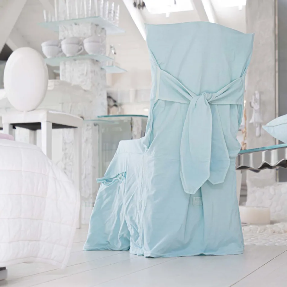 Eleganter Stuhlbezug für Wohnzimmer aus farbiger Baumwolle mit Rückenlehne – Filippa Viadurini