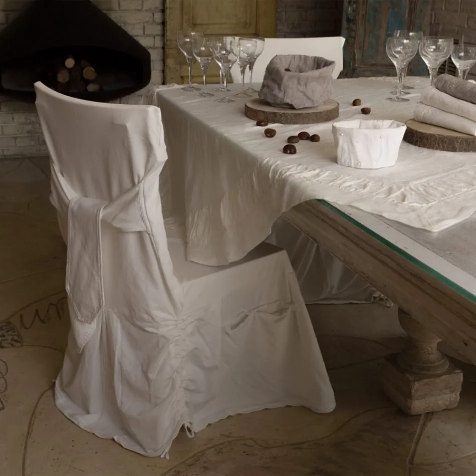 Eleganter Stuhlbezug für Wohnzimmer aus farbiger Baumwolle mit Rückenlehne – Filippa Viadurini