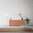 Sideboard 1 Tür und 3 Schubladen aus ökologischem Luxusholz Made in Italy - Lidia Viadurini