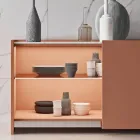 Sideboard 1 Tür und 3 Schubladen aus ökologischem Luxusholz Made in Italy - Lidia Viadurini