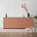 Sideboard 1 Tür und 3 Schubladen aus ökologischem Luxusholz Made in Italy - Lidia