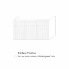 Sideboard mit zwei schwarzen Türen mit 2 Türen und ausziehbarer Schublade Flora Viadurini