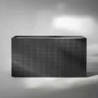 Sideboard mit zwei schwarzen Türen mit 2 Türen und ausziehbarer Schublade Flora Viadurini