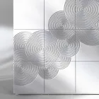 8-türiges Sideboard im modernen Design Ardesia, weiß, schwarz oder gold Viadurini