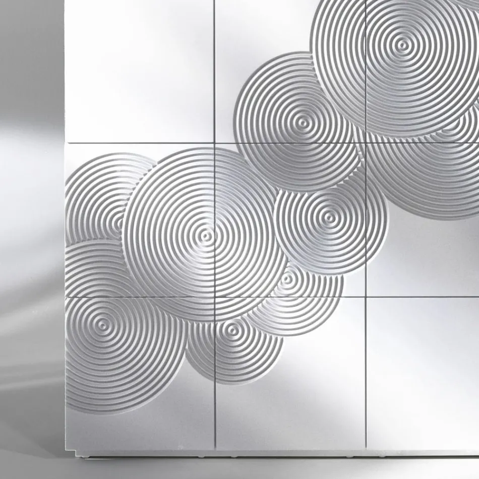 8-türiges Sideboard im modernen Design Ardesia, weiß, schwarz oder gold Viadurini