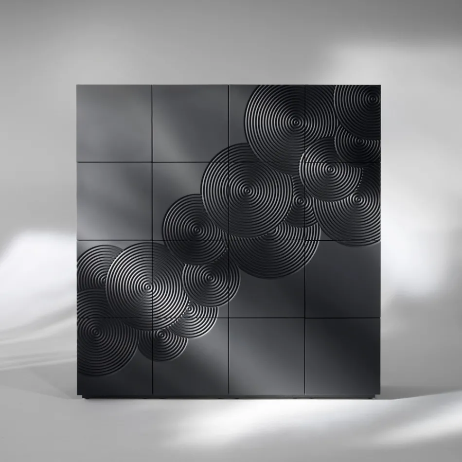 8-türiges Sideboard im modernen Design Ardesia, weiß, schwarz oder gold Viadurini