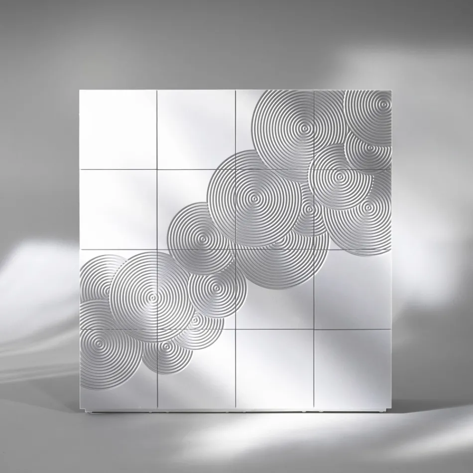 8-türiges Sideboard im modernen Design Ardesia, weiß, schwarz oder gold Viadurini