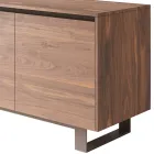 Hohes Sideboard aus Holz mit Metallgestell Made in Italy - Berta Viadurini