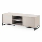 Modernes, niedriges Sideboard aus MDF und Metall Made in Italy - Rohan Viadurini
