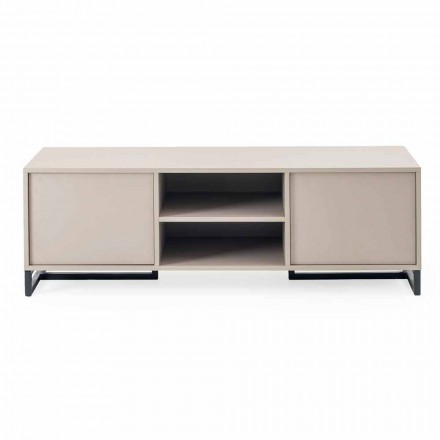 Modernes, niedriges Sideboard aus MDF und Metall Made in Italy - Rohan Viadurini