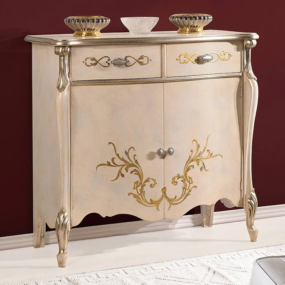 Klassisches Wohnzimmer-Sideboard aus Holz mit Intarsien Made in Italy - Ottaviano Viadurini