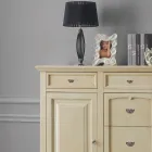 Klassisches Sideboard aus Tanganica-Holz mit 6 Schubladen und 2 Türen, hergestellt in Italien – Bragi Viadurini