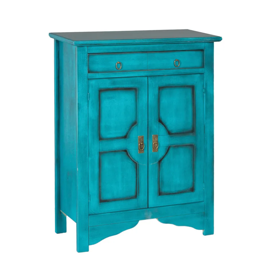 Sideboard mit 2 Türen und 2 Schubladen in verschiedenen Ausführungen, hergestellt in Italien – Hanuman Viadurini