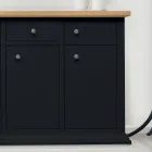 Sideboard mit Struktur aus furnierten Holzpartikeln, hergestellt in Italien – Odino Viadurini