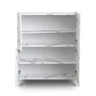 Wohnzimmer-Sideboard mit Melamin-Marmor-Finish, hergestellt in Italien – Zink Viadurini