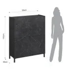 Wohnzimmer-Sideboard mit Melamin-Marmor-Finish, hergestellt in Italien – Zink Viadurini