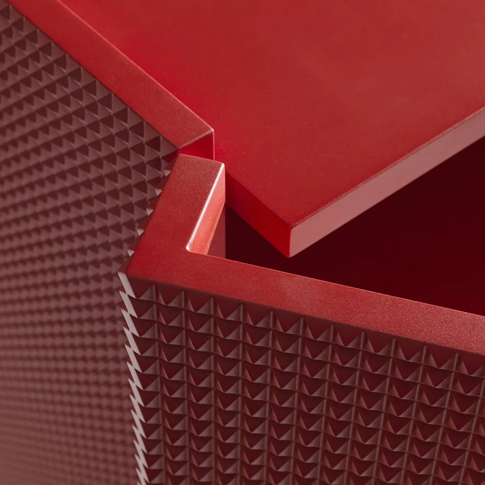 Wohnzimmer-Sideboard mit 2 Türen in Diamant-Optik, hergestellt in Italien - Sagittario Viadurini