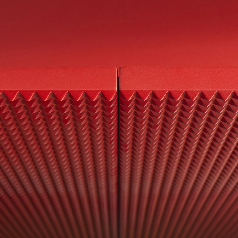 Wohnzimmer-Sideboard mit 2 Türen in Diamant-Optik, hergestellt in Italien - Sagittario Viadurini