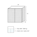 Wohnzimmer-Sideboard mit 2 Türen in Diamant-Optik, hergestellt in Italien - Sagittario Viadurini