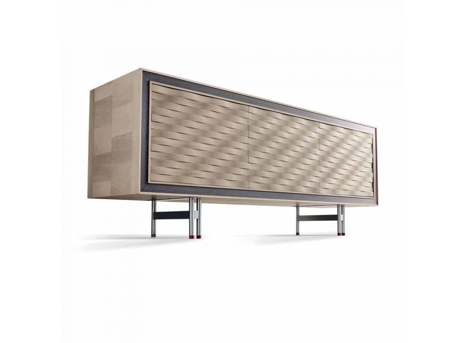 Modernes Sideboard aus Massivholz, B192 x T 50 cm, Teresa Viadurini