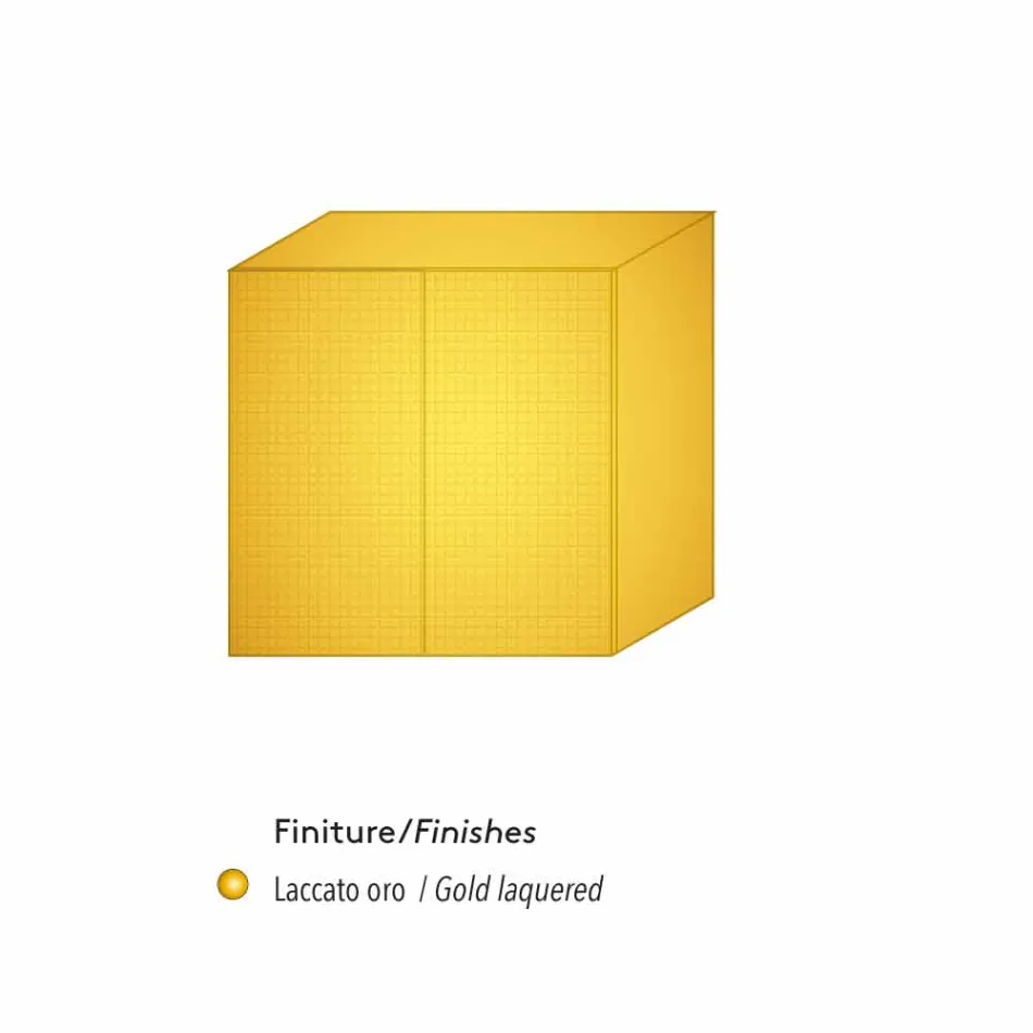 Design Anrichte mit 2 Türen weiß, schwarz oder gold Muster Flora Viadurini