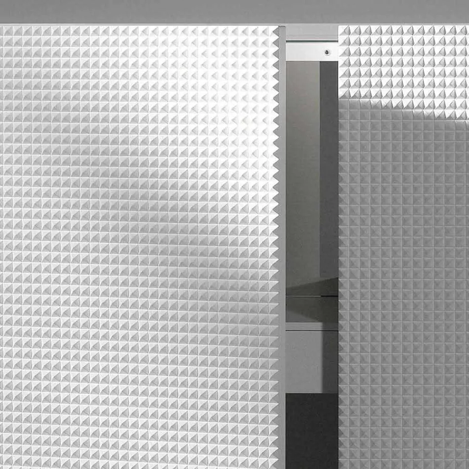 Design Anrichte mit 2 Türen weiß, schwarz oder gold Muster Flora Viadurini