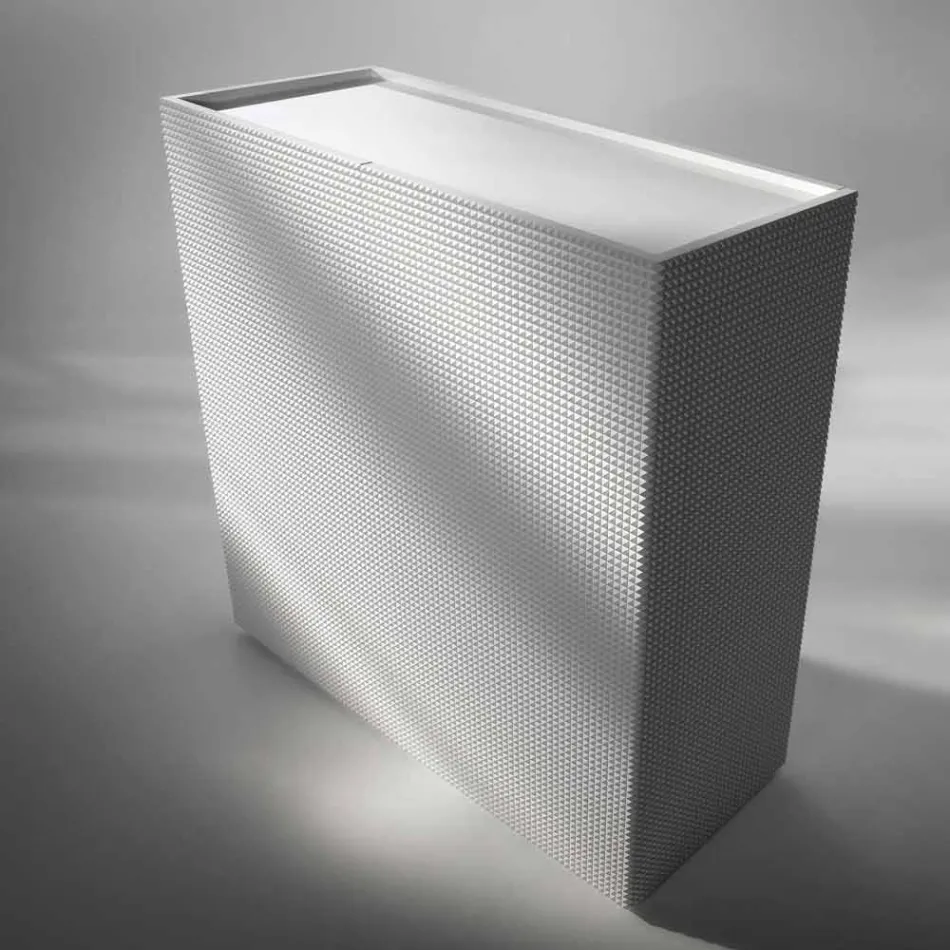 Design Anrichte mit 2 Türen weiß, schwarz oder gold Muster Flora Viadurini