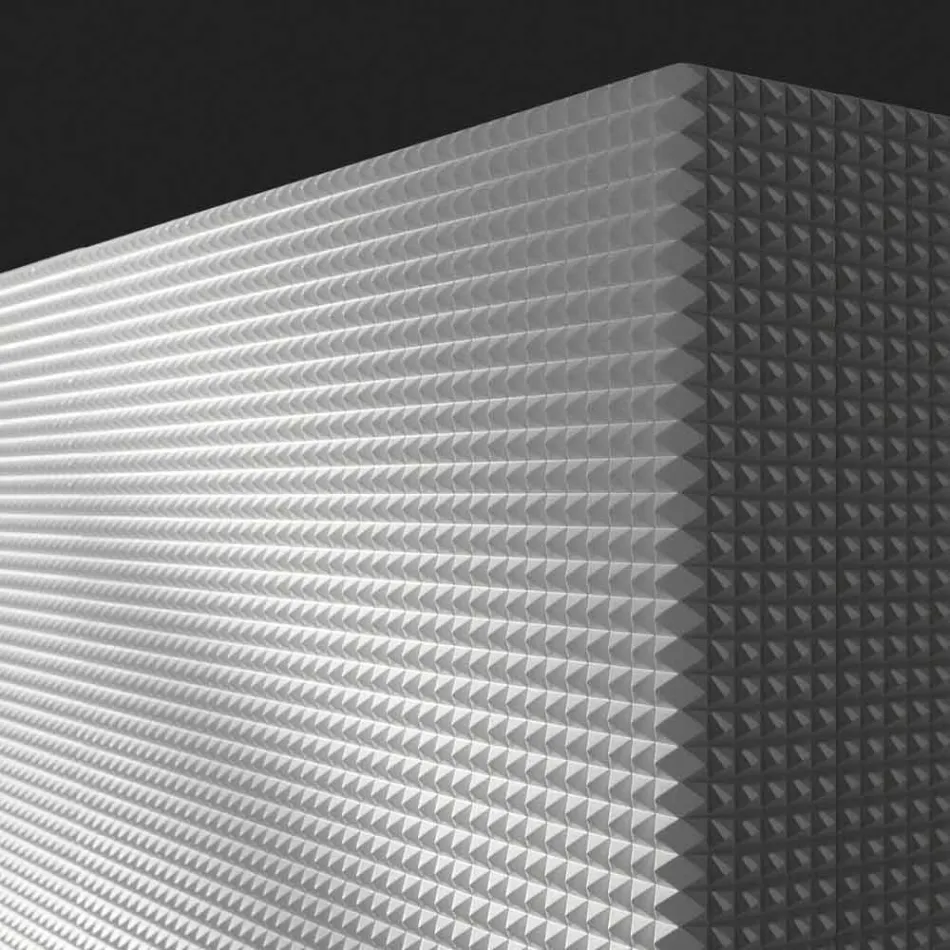 Design Anrichte mit 2 Türen weiß, schwarz oder gold Muster Flora Viadurini