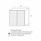 Design Anrichte mit 2 Türen weiß, schwarz oder gold Muster Flora Viadurini