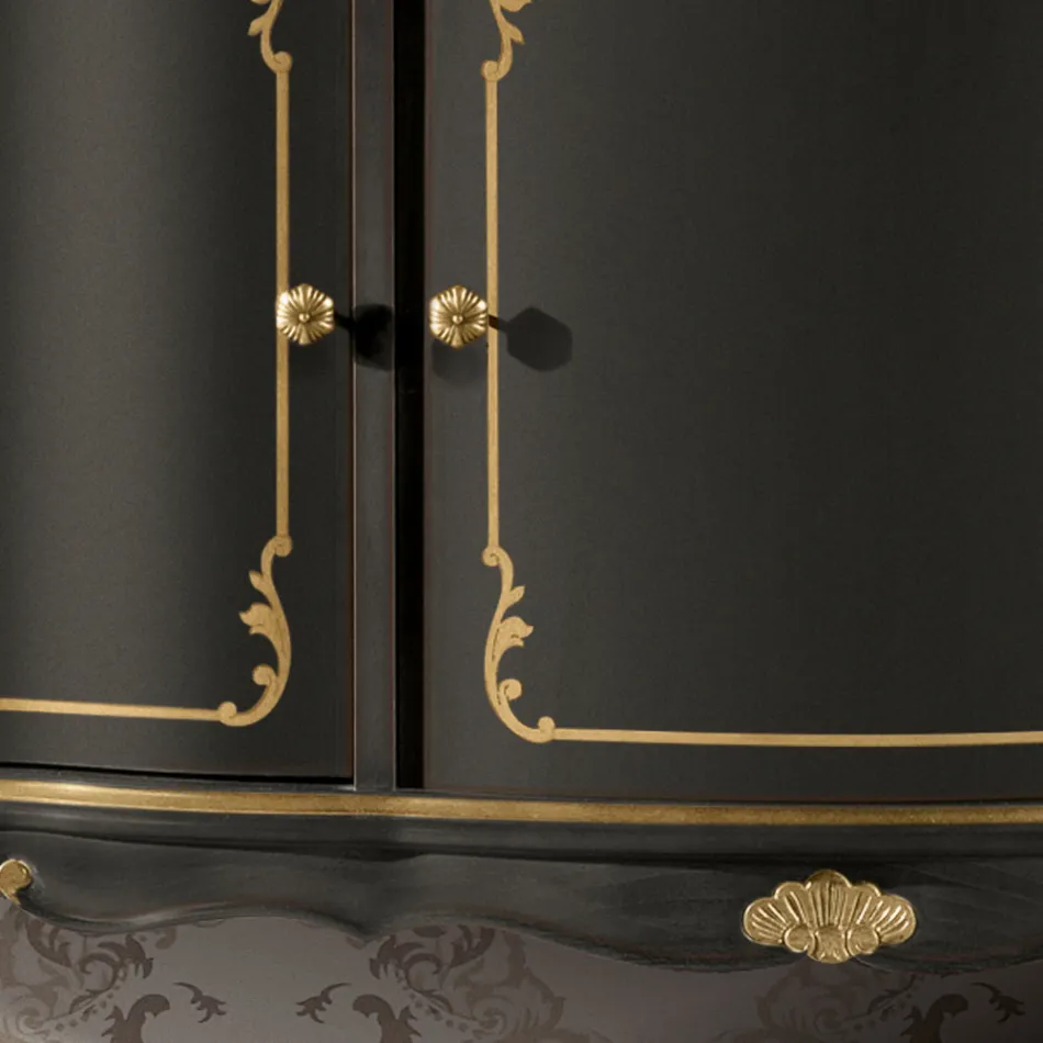 Luxuriöses Sideboard mit 3 Türen und 3 Holzschubladen Made in Italy - Leonor Viadurini