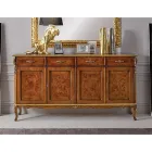 Luxuriöses Sideboard aus Holz mit Türen und Schubladen Made in Italy - Cheverny Viadurini