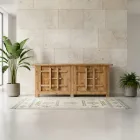 Sideboard aus naturbelassenem, gealtertem Kiefernholz mit 2 oder 4 Türen - Aituno Viadurini