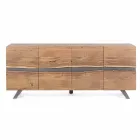 Sideboard aus Holz und lackiertem Stahl Modernes Design Homemotion - Silvia Viadurini