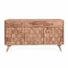 Sideboard aus Naturholz mit Türen und Schubladen Homemotion - Ventador Viadurini