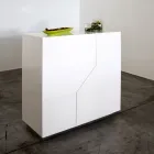 Sideboard aus Melaminholz 3 Räume und 2 Regale Made in Italy - Alyssa Viadurini