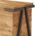 Sideboard aus Eichenholz und Metall mit 2 Türen und offenem Fach Made in Italy - Jennifer Viadurini