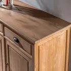 Sideboard aus massivem Teakholz mit 3 Türen und 4 Schubladen - Judo Viadurini