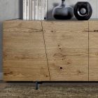 Living Sideboard mit 4 Türen aus Massivholz Made in Italy - Khal Viadurini