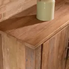 Living Sideboard mit 2 Türen und 3 zentralen Schubladen aus recyceltem Holz - Slide Viadurini