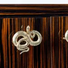 Modernes Sideboard mit 4 Türen aus glänzendem Ebenholz Ada 2 Viadurini