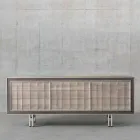 Modernes Design Sideboard mit 3 Türen aus Massivholz Anna Viadurini