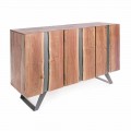 Modernes Sideboard aus Akazienholz mit Metalleinsätzen Homemotion - Sonia