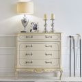 Klassisches Wohnzimmer-Sideboard aus weißem Holz oder Nussbaum Made in Italy - Chantilly