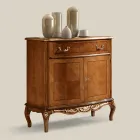 Klassisches Wohnzimmer-Sideboard Avio Blau oder Walnussholz Made in Italy - Chantilly Viadurini