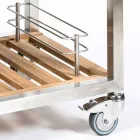 Außenküche aus Stahl und Holz mit Teppanyaki - Buoncalliope Viadurini