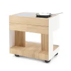 Outdoor-Küche 96x70x93 cm aus massivem Teakholz und Aluminium - Raffiniert Viadurini