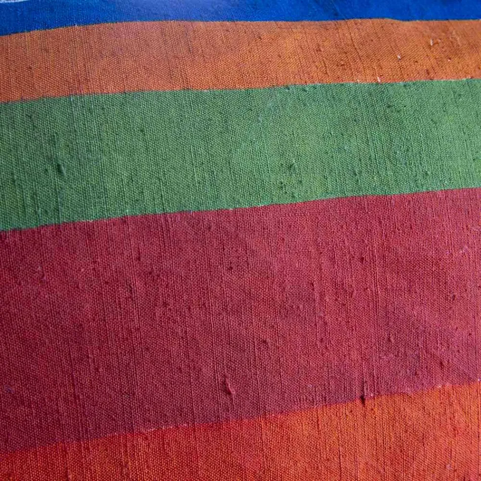 Handgemaltes Hanfkissen Einzigartiges Stück Italienische Kunst - Marken Viadurini