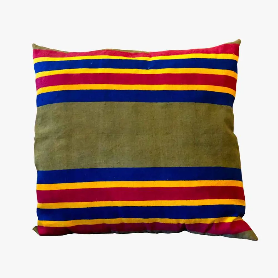 Künstlerisches italienisches Handwerkskissen Einzigartiges handgemaltes Stück - Viadurini von Marchi Viadurini