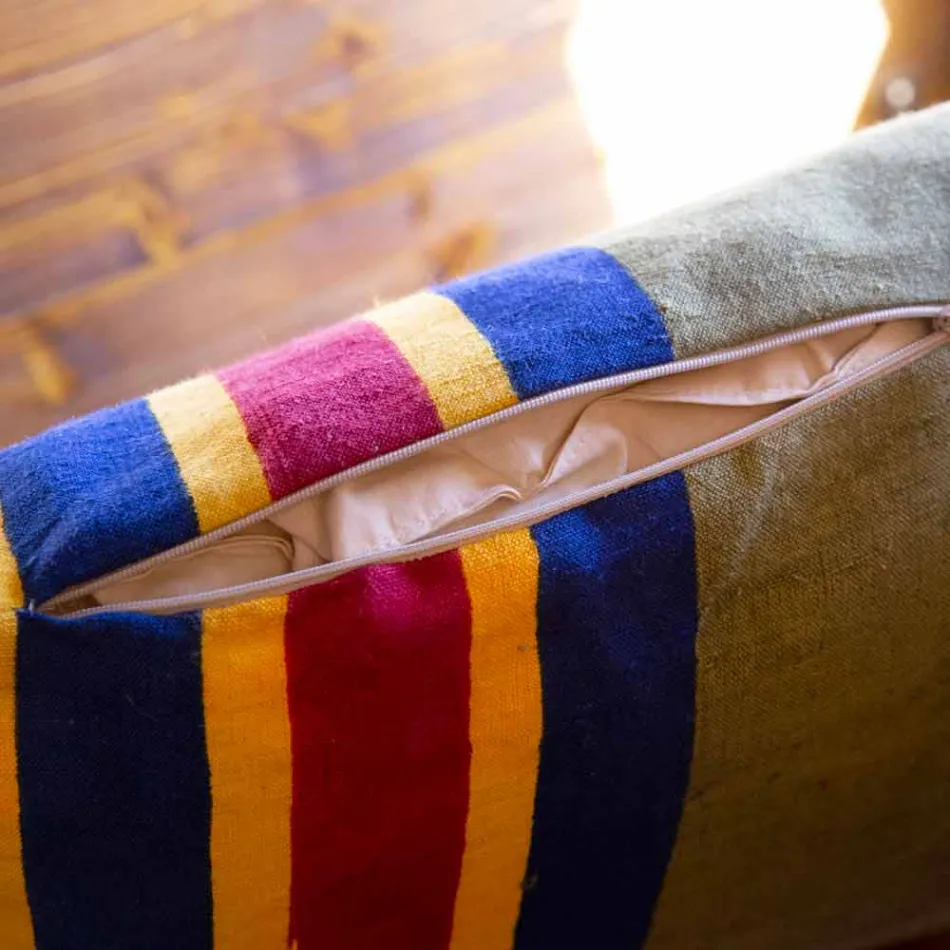 Handgemaltes italienisches künstlerisches Kissen-Einzelstück - Marken Viadurini