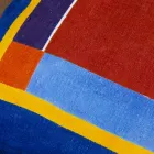 Kissen der italienischen Kunst in Hanf bemalt und handgenäht Unikat - Marken Viadurini